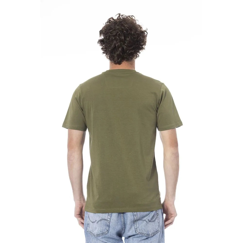 Cavalli Class Green Cotton T-Shirt