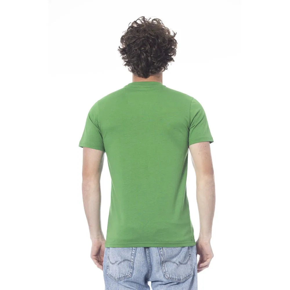 Cavalli Class Green Cotton T-Shirt