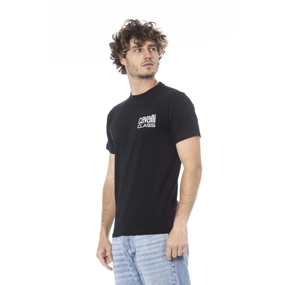 Cavalli Class Black Cotton T-Shirt