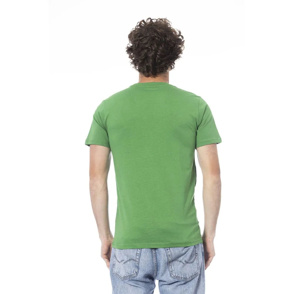 Cavalli Class Green Cotton T-Shirt