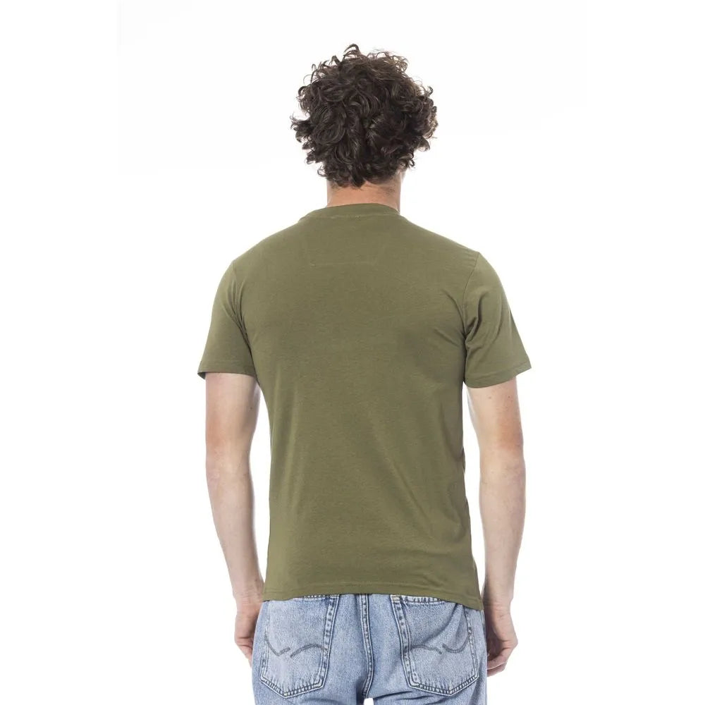 Cavalli Class Green Cotton T-Shirt