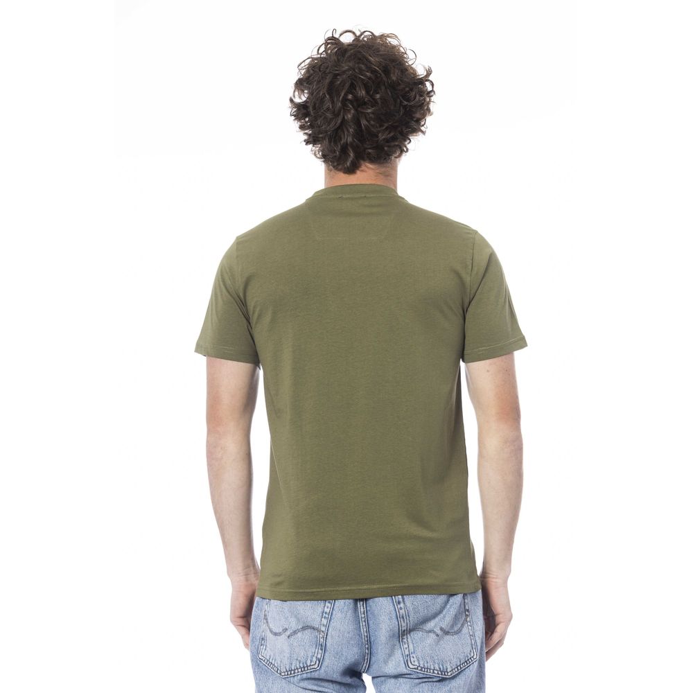 Cavalli Class Green Cotton T-Shirt