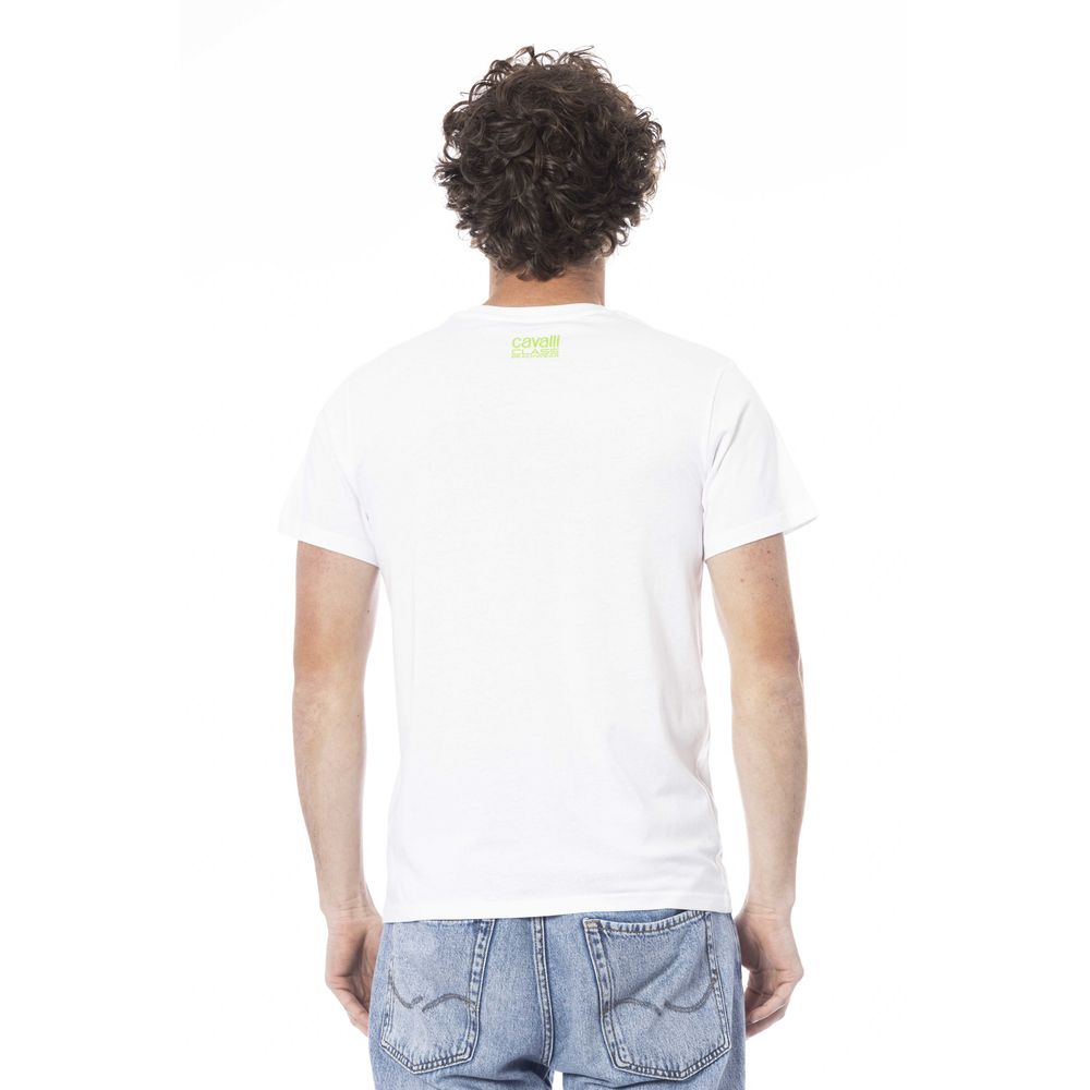 Cavalli Class White Cotton T-Shirt