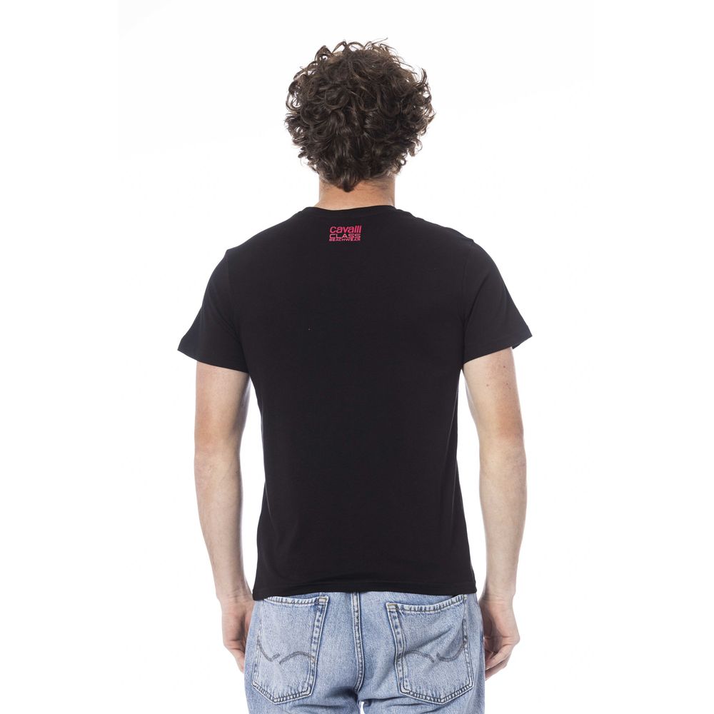 Cavalli Class Black Cotton T-Shirt