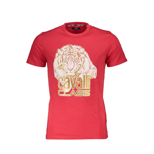 Cavalli Class Red Cotton T-Shirt