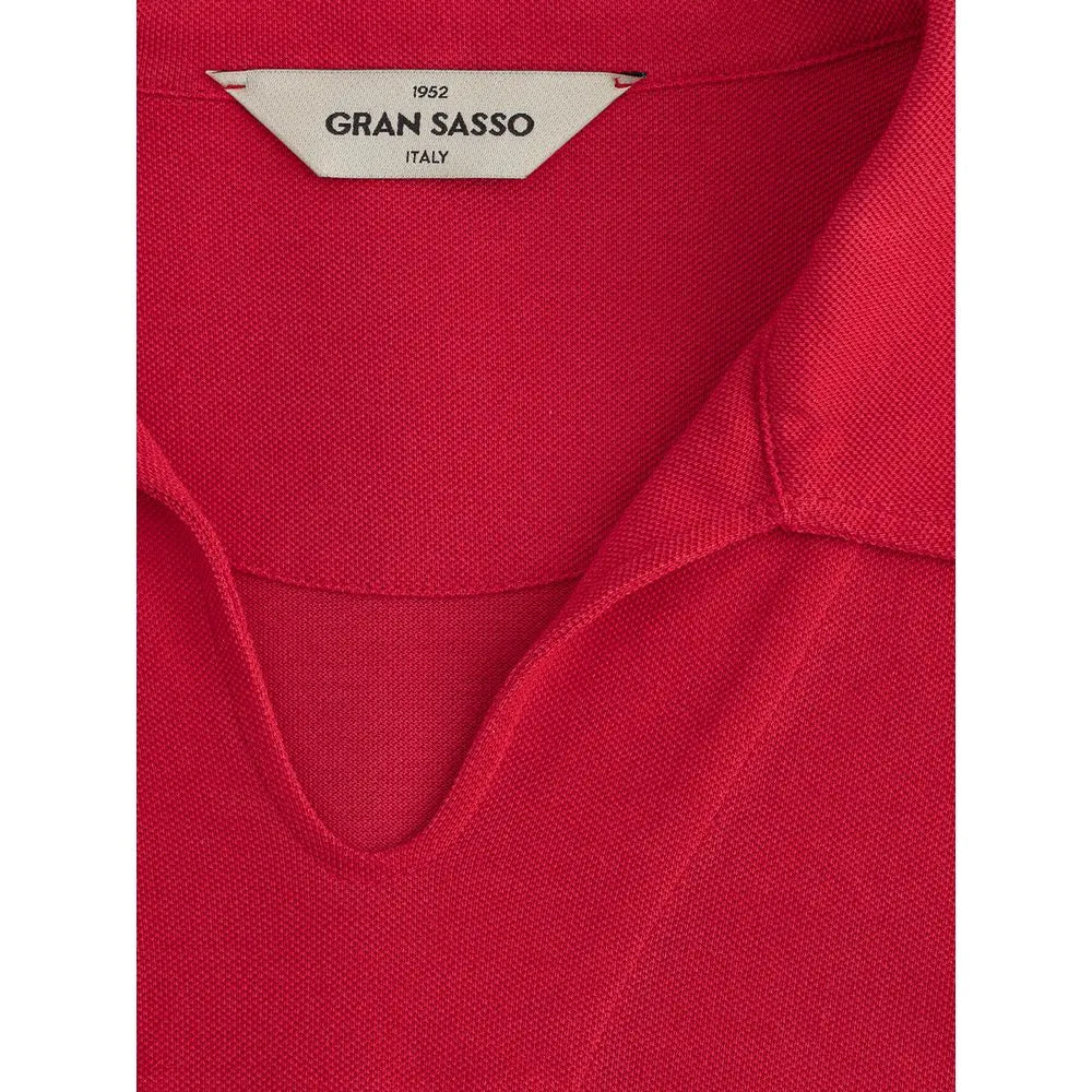 Gran Sasso Fuchsia Cotton Polo Elegance