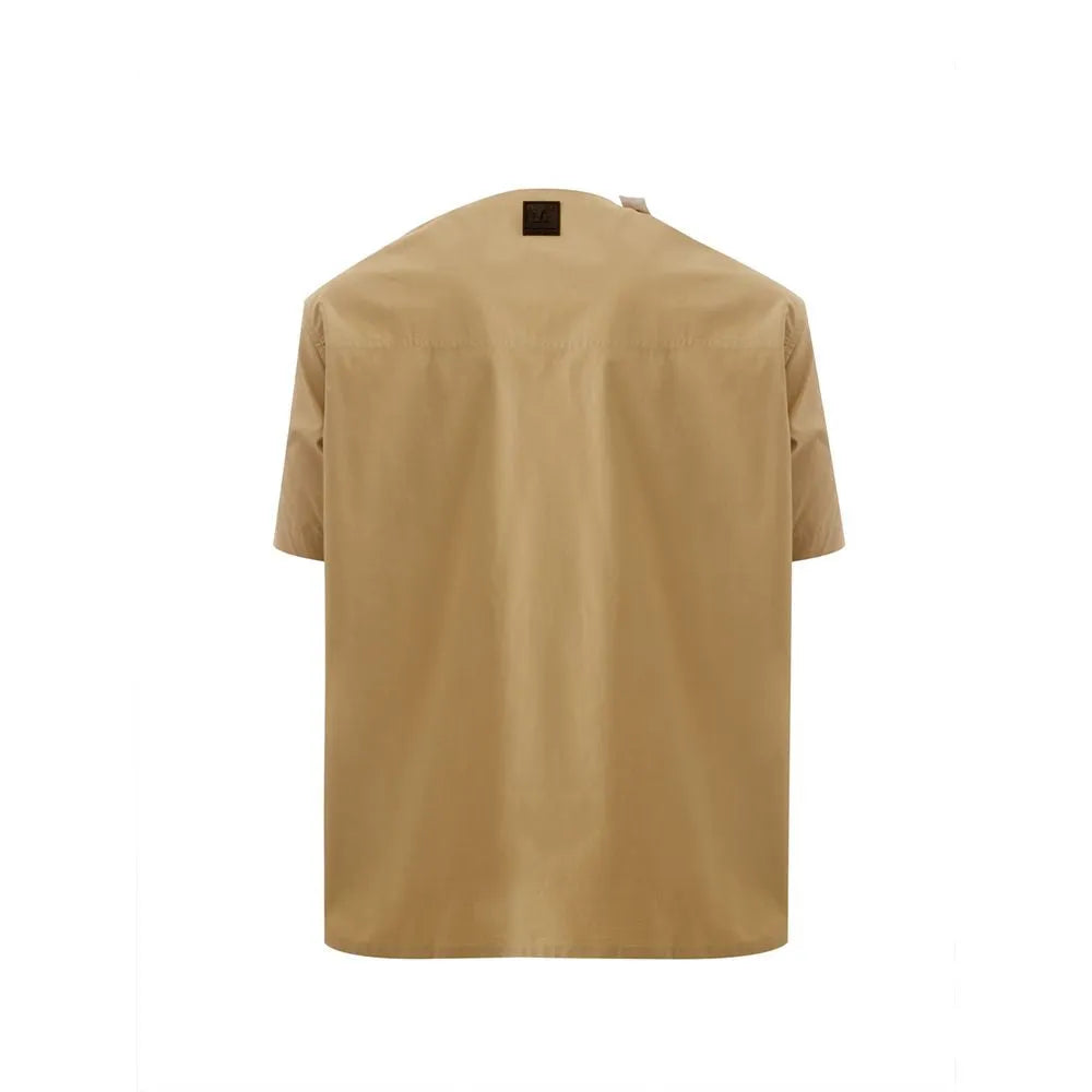 Emporio Armani Elegant Cotton Brown Shirt for Men