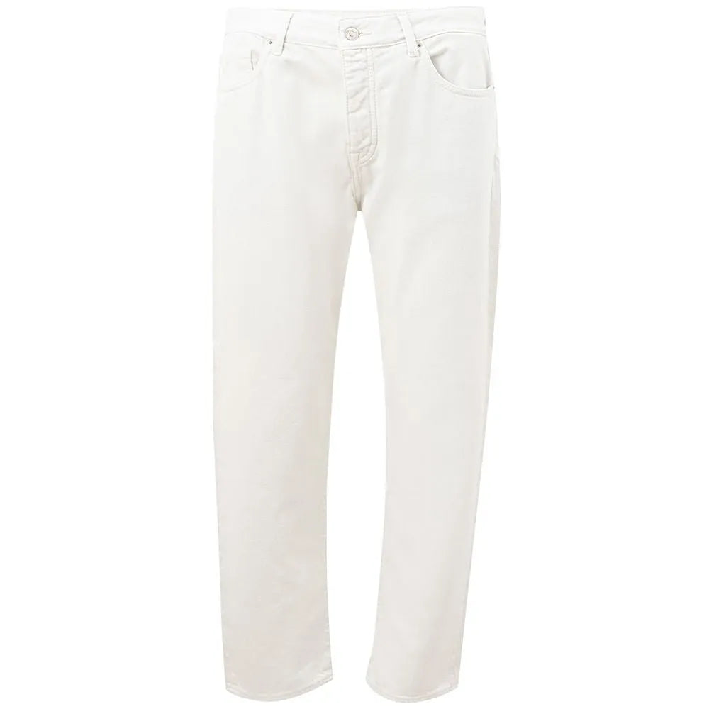 Armani Exchange Elegant White Cotton Trousers