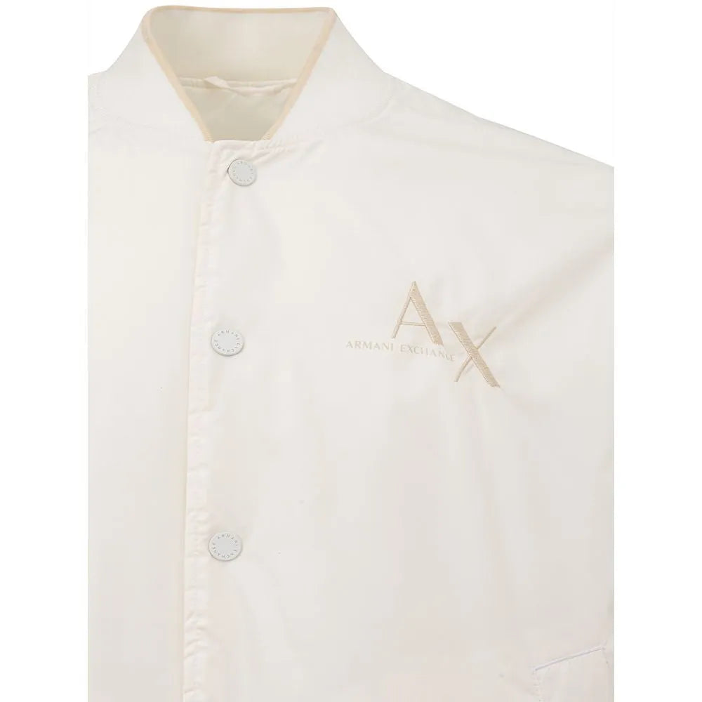 Armani Exchange Elegant White Designer Jacket for Men