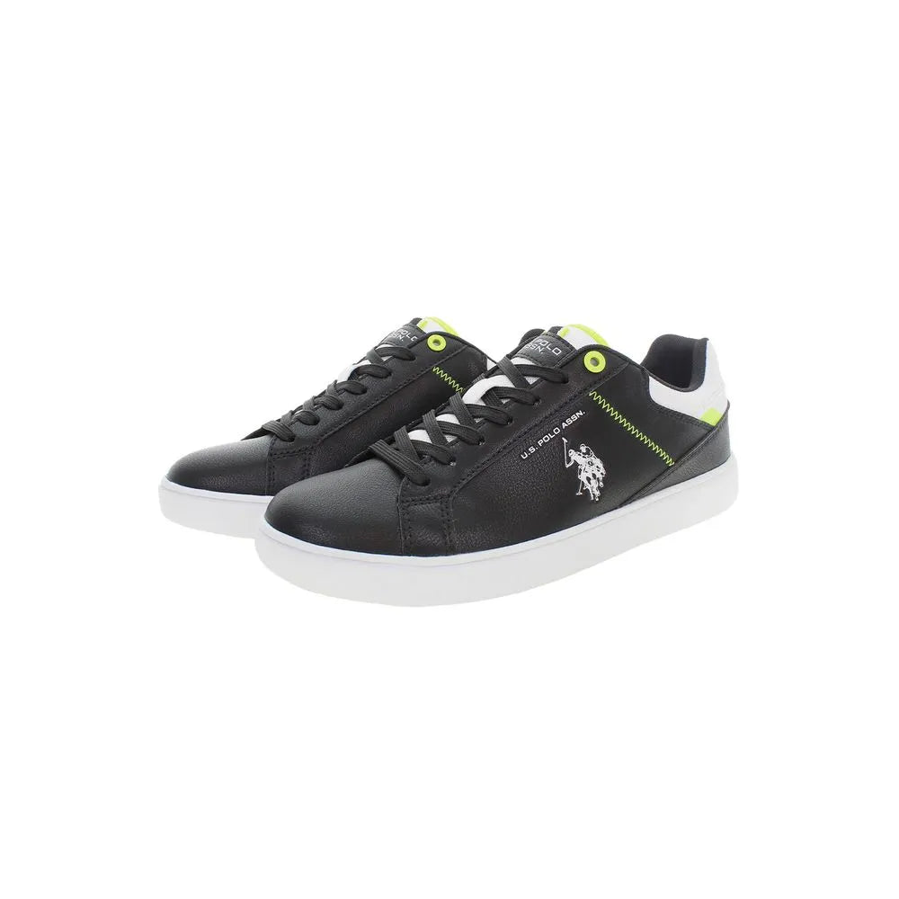 U.S. POLO ASSN. Elegant Black Lace-Up Sneakers