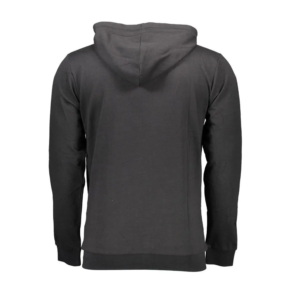 Sergio Tacchini Elegant Black Hooded Zip Sweatshirt