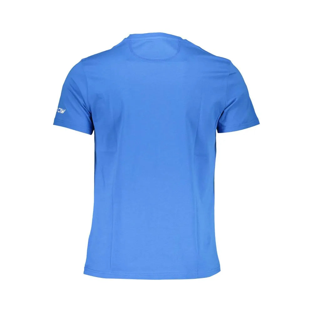 La Martina Elegant Blue Embroidered Logo Tee