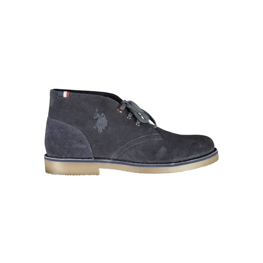 U.S. POLO ASSN. Sophisticated Blue Ankle Boots with Logo Detail