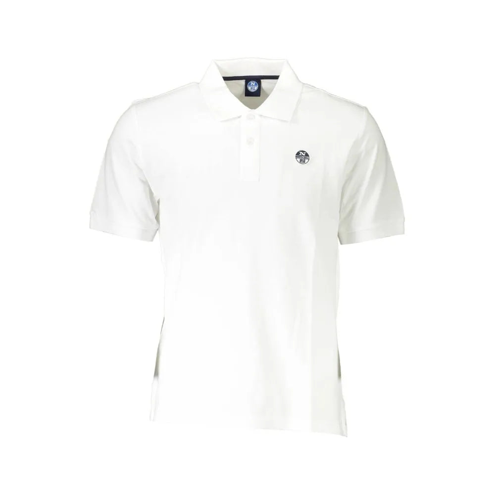 North Sails Elegant White Short-Sleeved Polo for Men