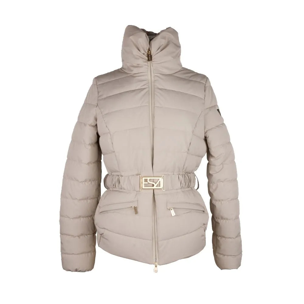 Yes Zee Chic Gray Zip-Up Jacket with Logo Detail