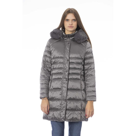 Baldinini Trend Elegant Gray Down Jacket for Sophisticated Warmth