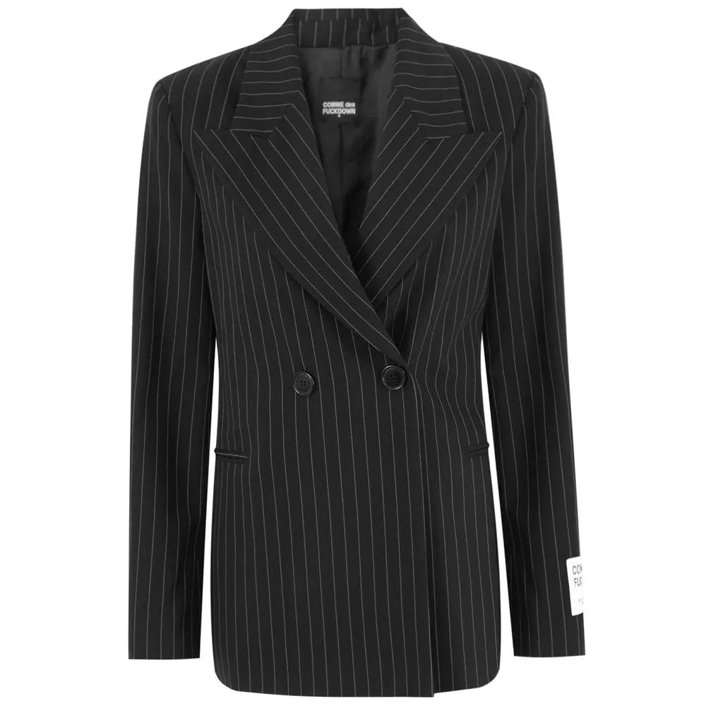 Comme Des Fuckdown Black Polyester Suits & Blazer