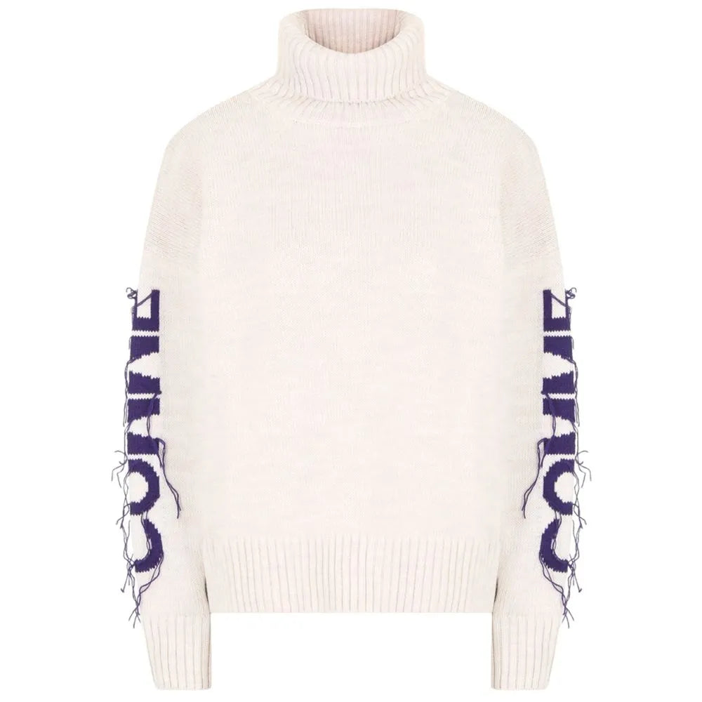 Comme Des Fuckdown Beige Acrylic Sweater