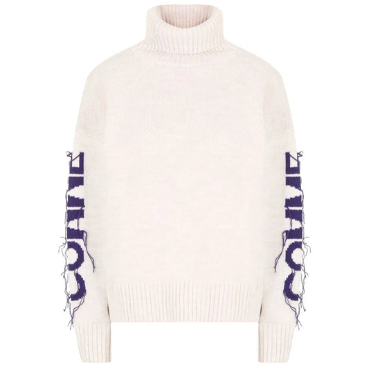 Comme Des Fuckdown Beige Acrylic Sweater