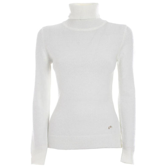 Yes Zee White Viscose Sweater