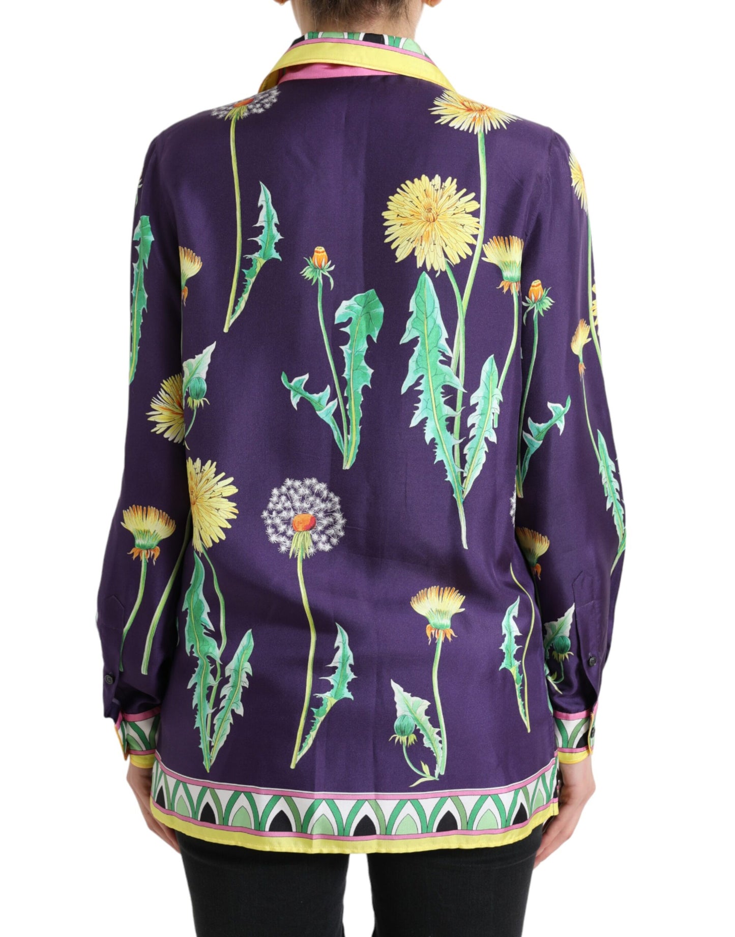Dolce & Gabbana Elegant Silk Twill Floral Shirt