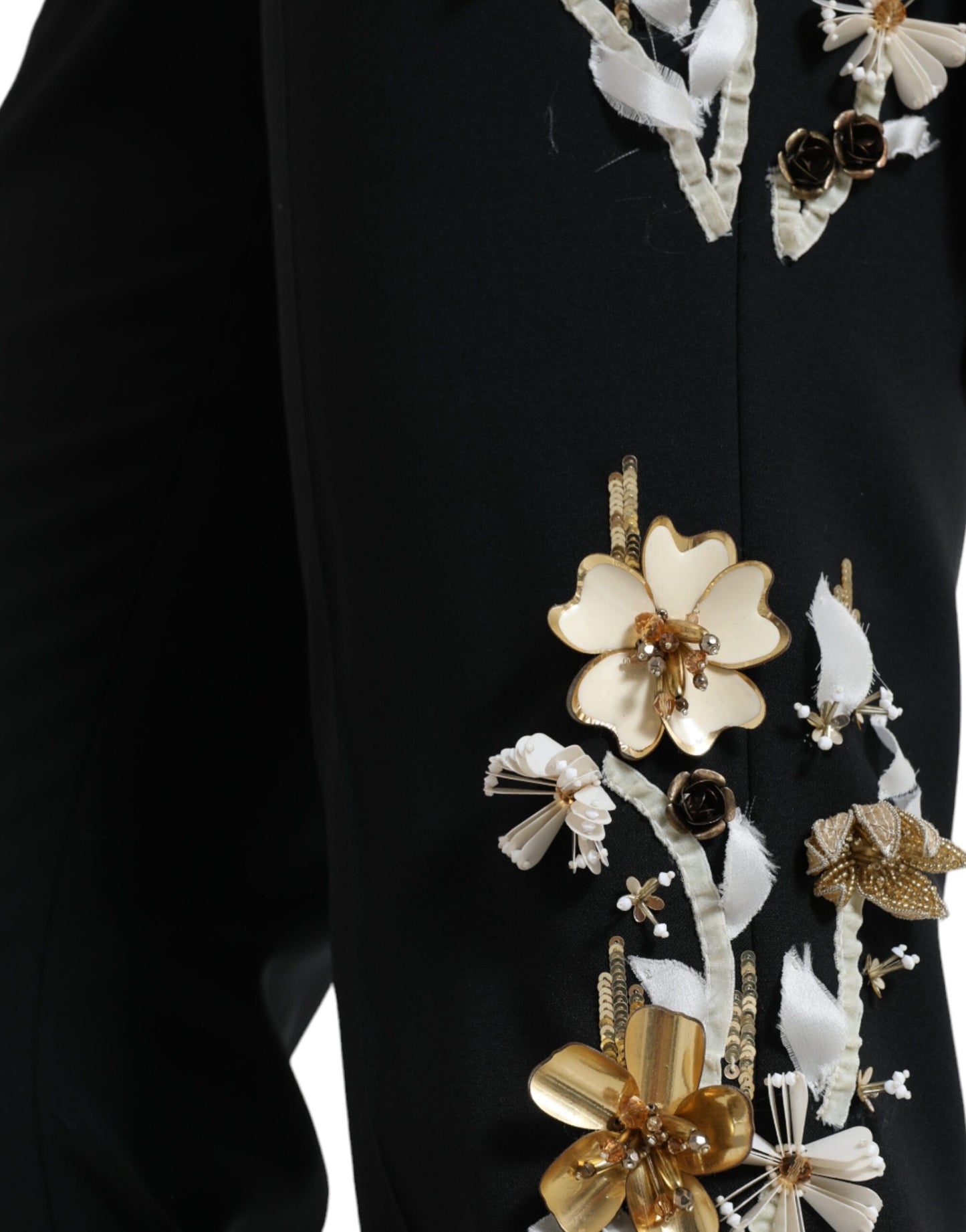 Dolce & Gabbana Elegant High Waist Floral Tapered Pants