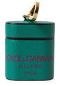 Dolce & Gabbana Elegant Leather Airpods Case in Green and Maroon