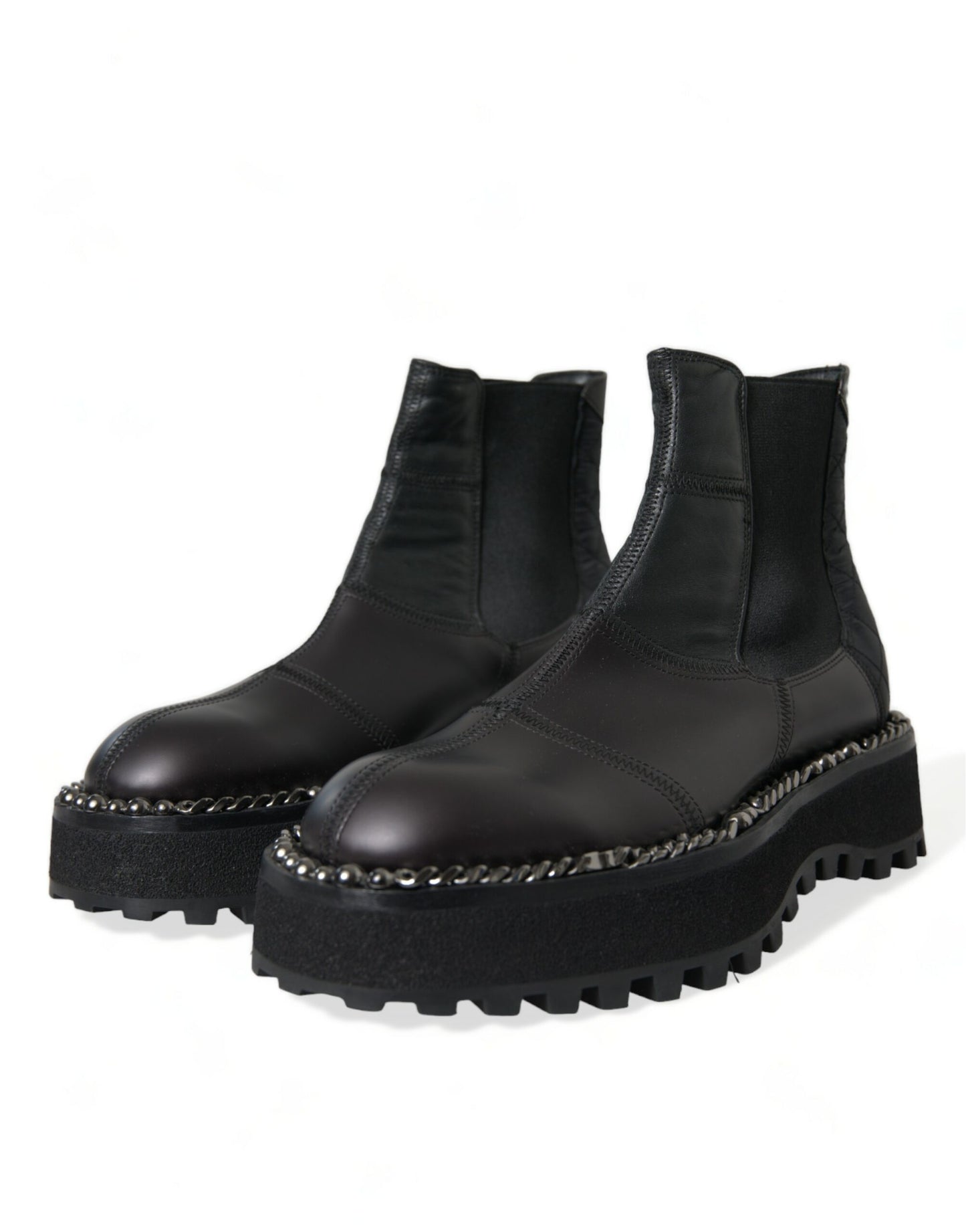 Dolce & Gabbana Elegant Black Chelsea Slip-On Boots