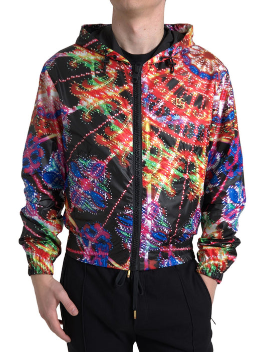 Dolce & Gabbana Multicolor Full Zip Hooded Sweater