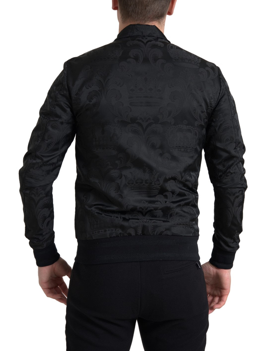 Dolce & Gabbana Elegant Full Zip Black Sweater
