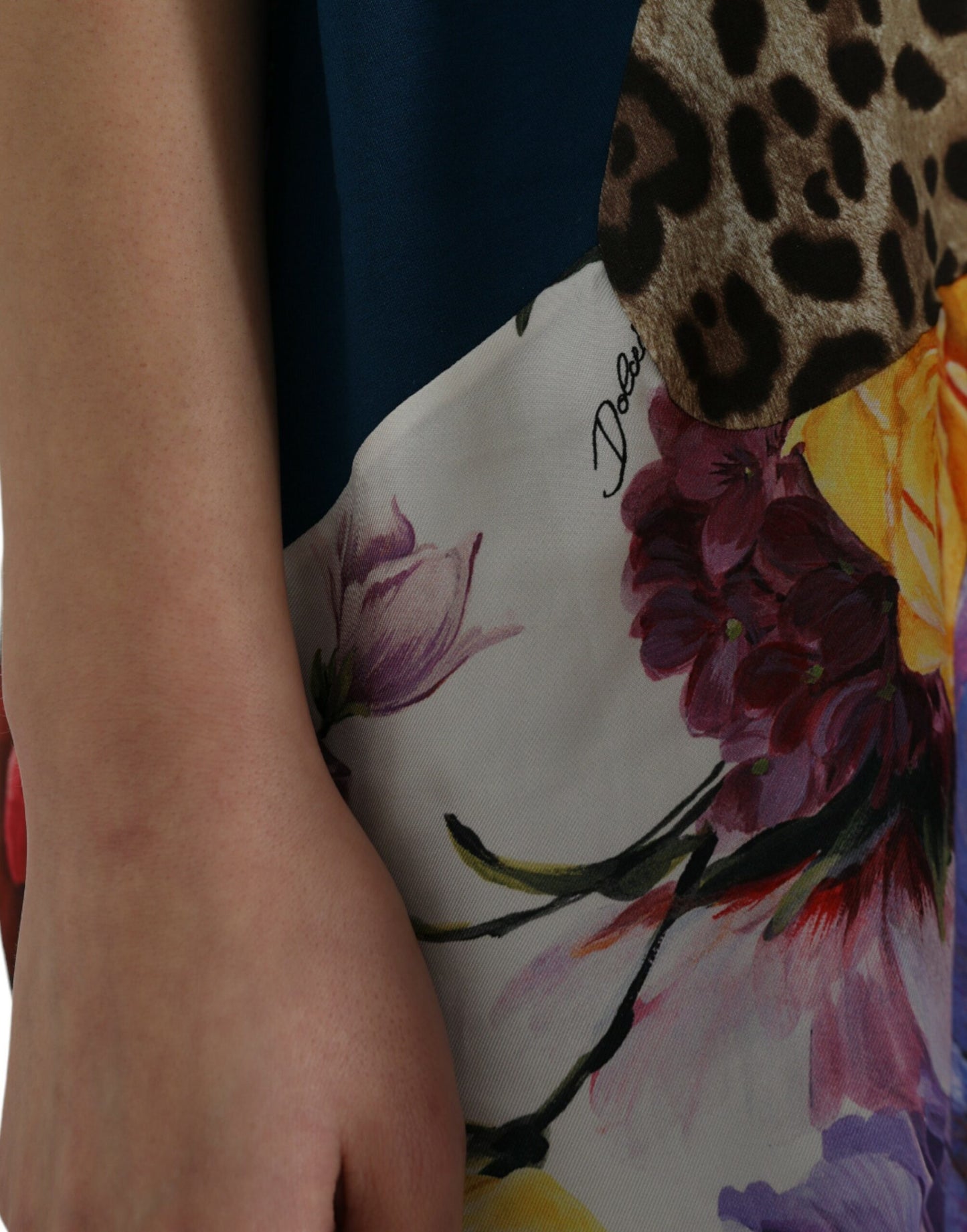 Dolce & Gabbana Multicolor Cotton Silk Patchwork Blouse