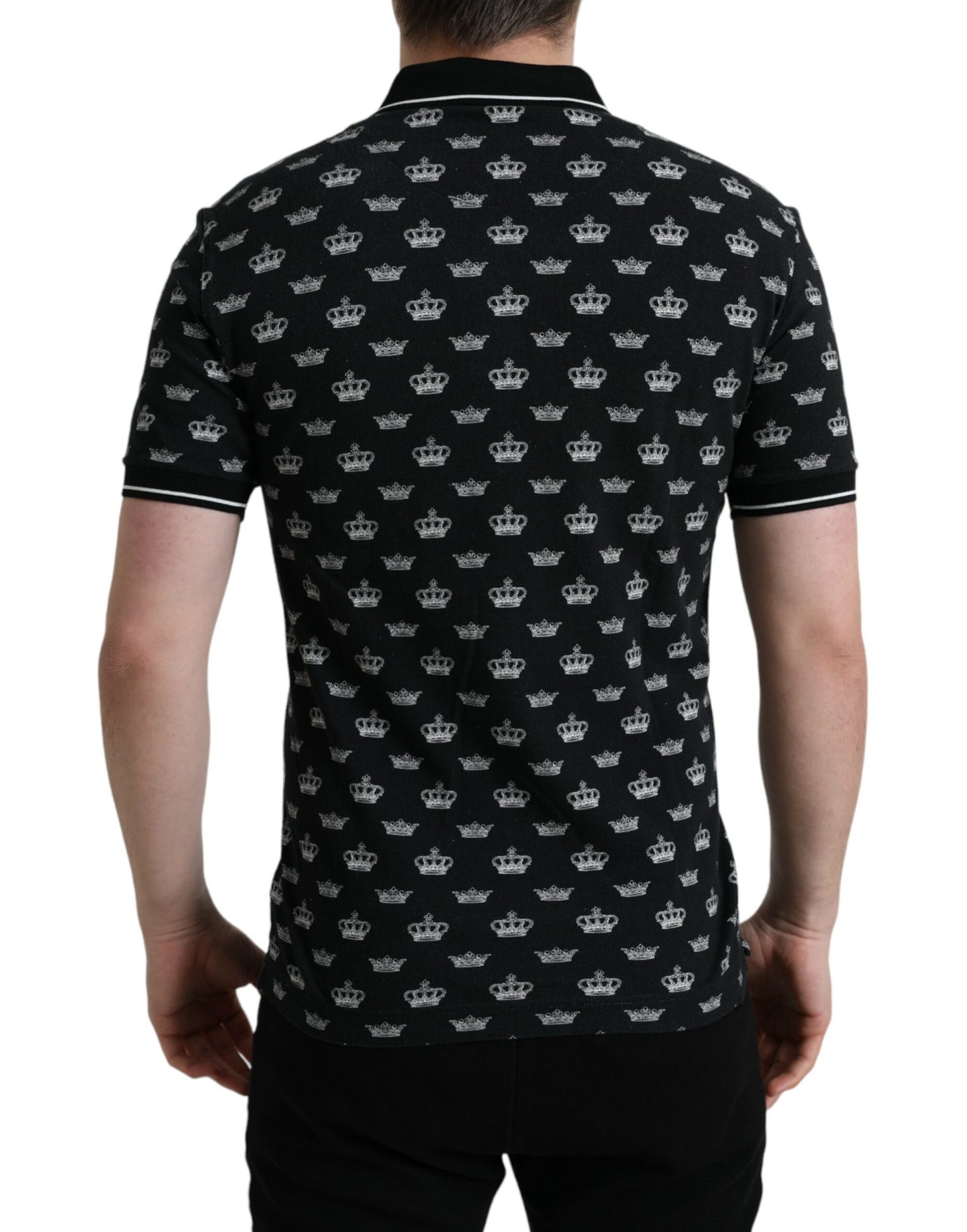 Dolce & Gabbana Elegant Crown Motif Cotton Polo Tee