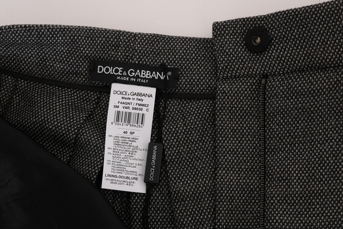 Dolce & Gabbana Chic High Waist Wool Mini Shorts