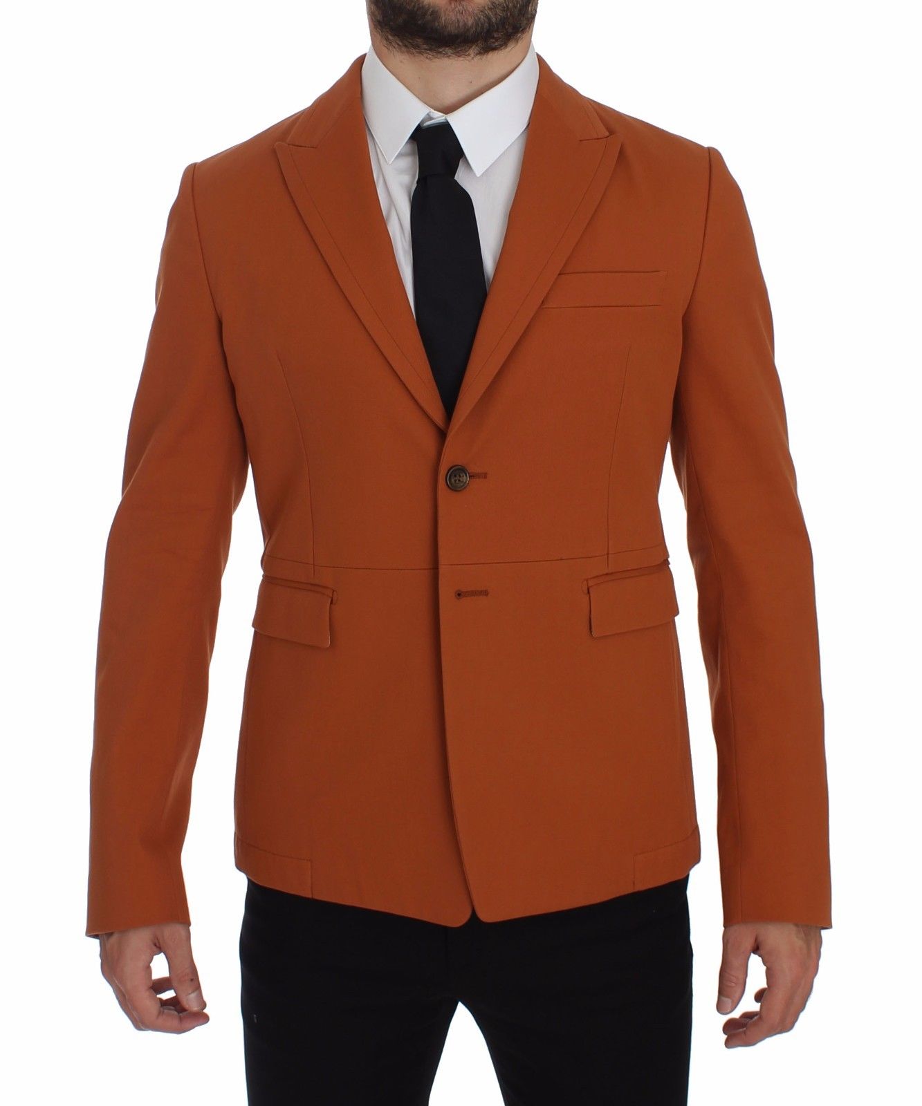 Dolce & Gabbana Elegant Orange Casual Cotton Blend Blazer