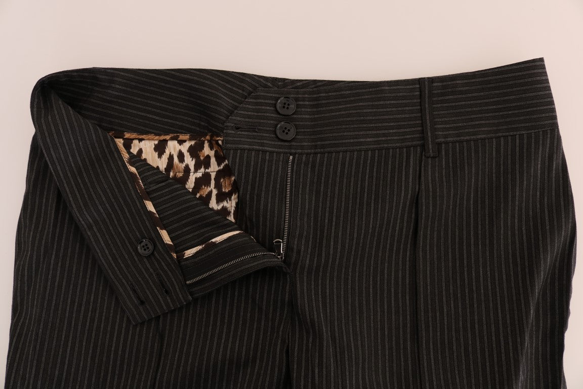 Dolce & Gabbana Elegant Slim Fit Striped Dress Pants