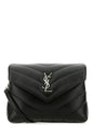 Saint Laurent Black Leather Toy Loulou Crossbody Bag