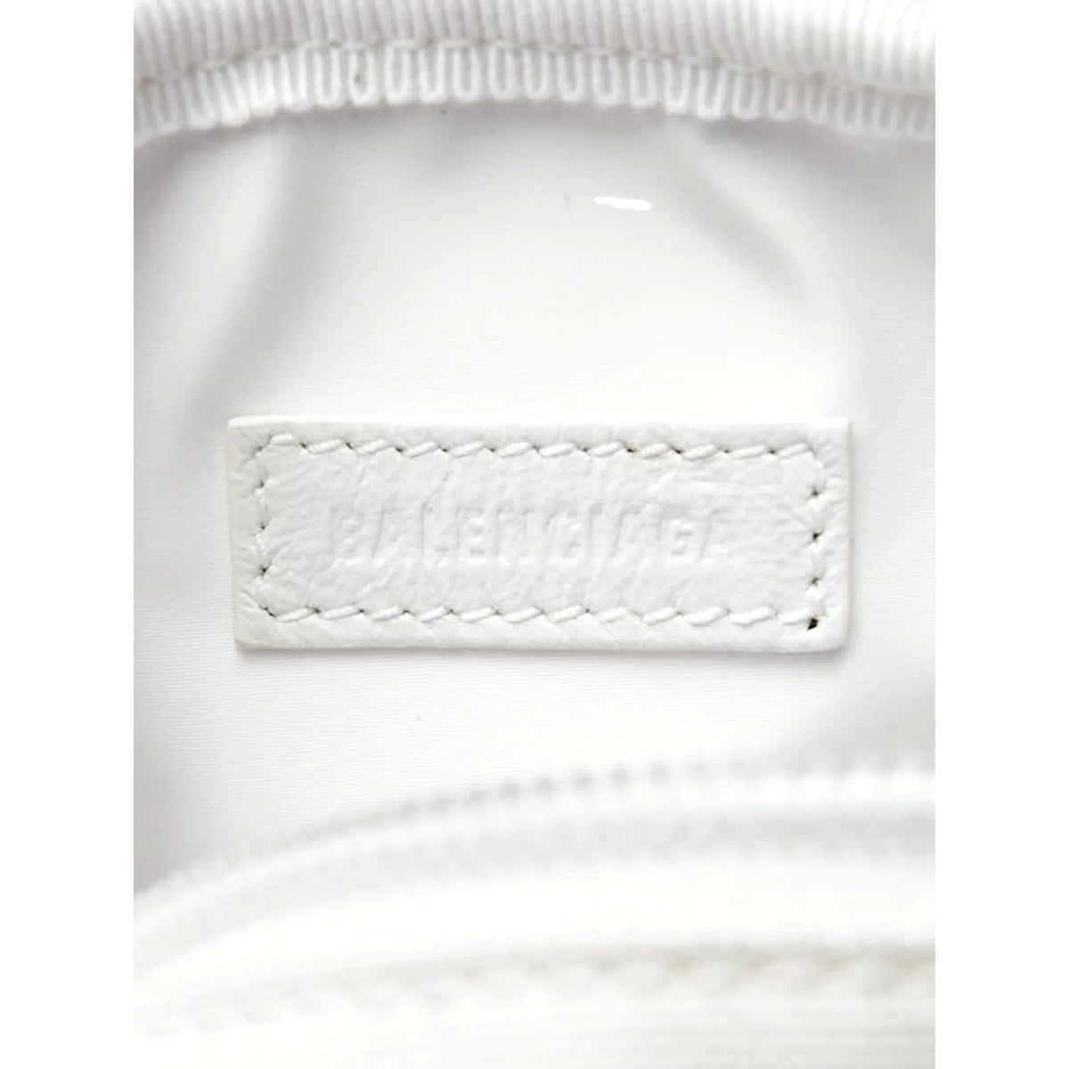 Balenciaga Nasa Logo Phone Holder Crossbody Bag White Recycled Nylon