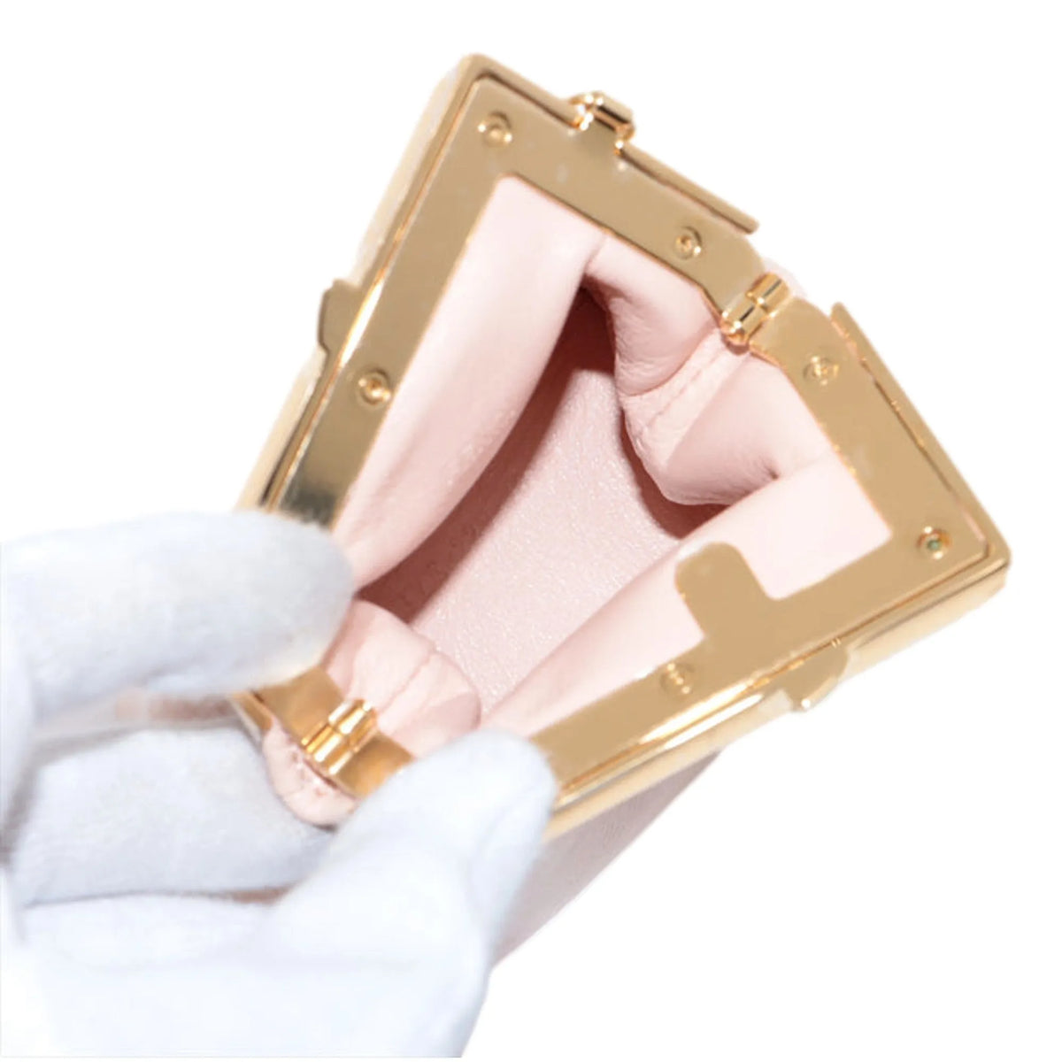 Fendi First Poudre Powder Pink Leather Nano Micro Charm Pouch Bag