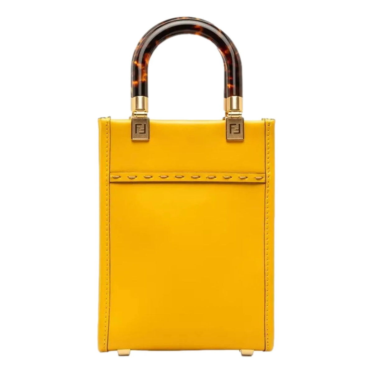 Fendi Sunshine Shopper Mimosa Yellow Small Handbag Crossbody Bag