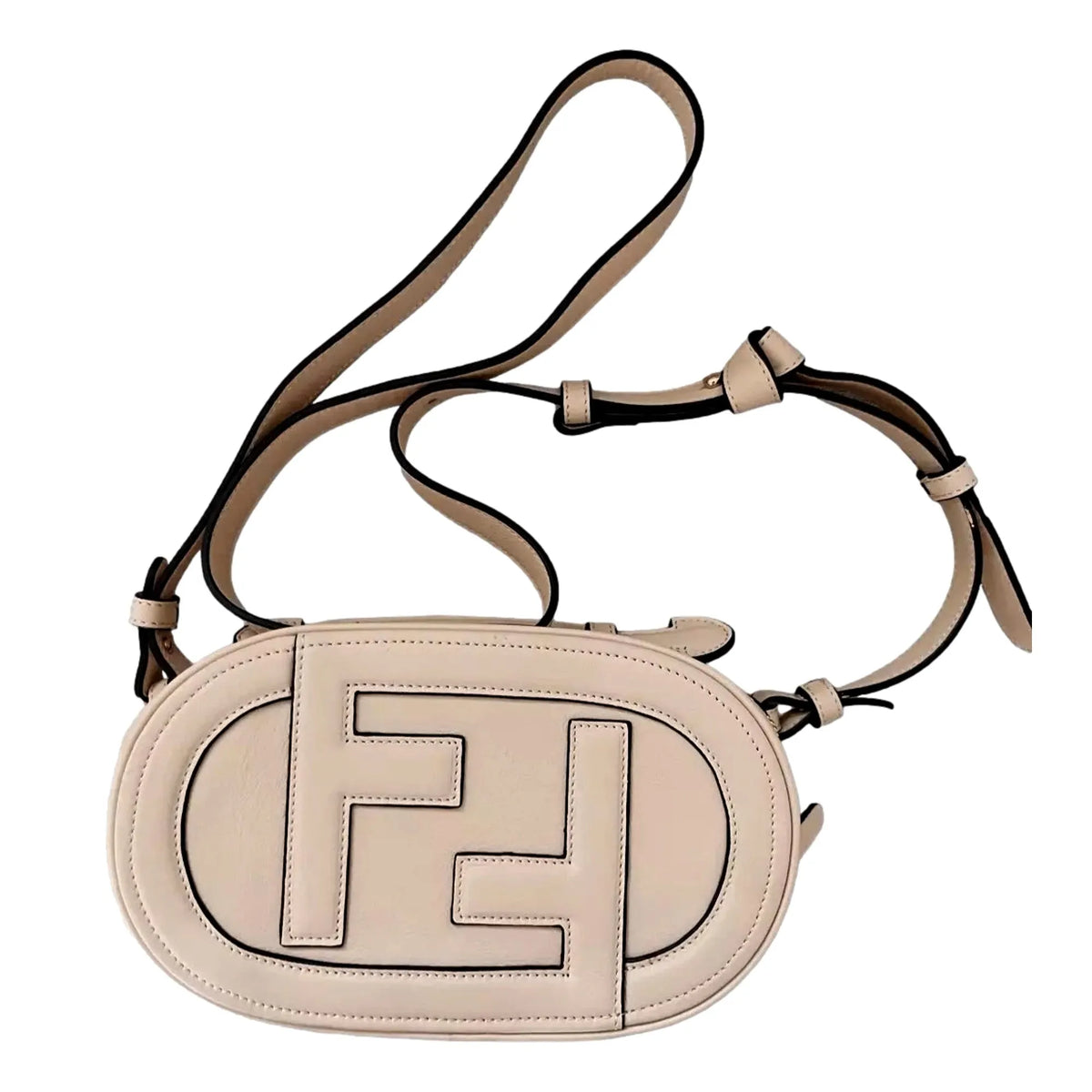 Fendi ‘O’Lock Mini’ Fendi Logo Light Rose Pink Shoulder and Crossbody Bag