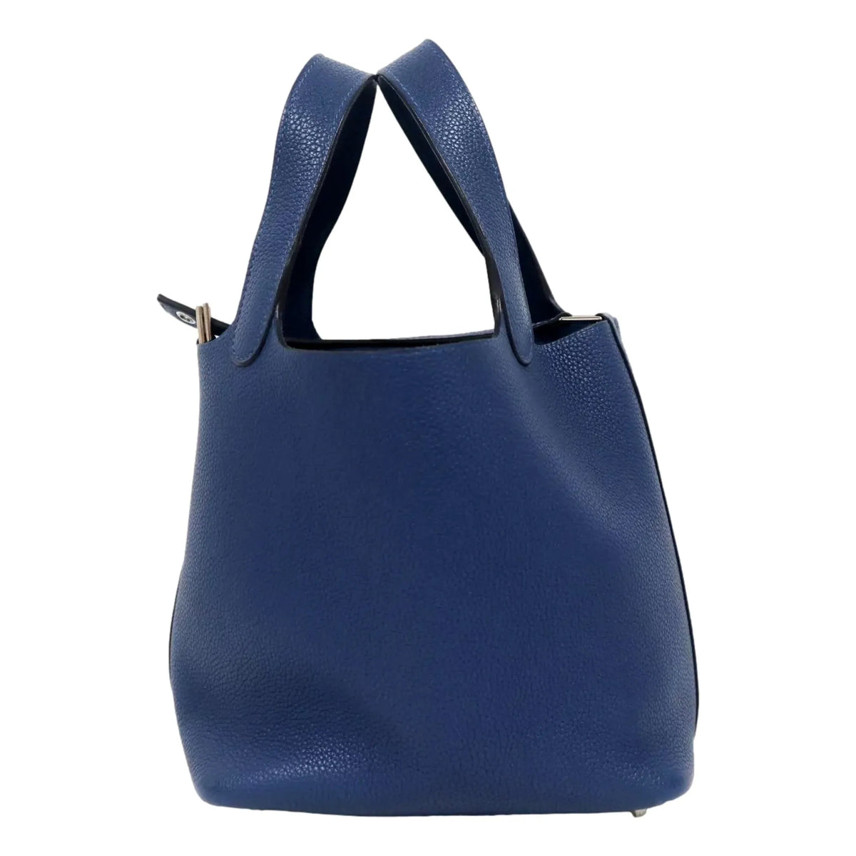 Hermes Picotin 18 Veau Taurillon Clemence Leather Bleu Nuit