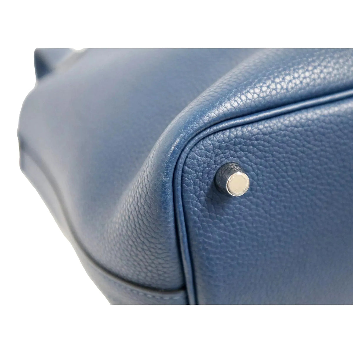 Hermes Picotin 18 Veau Taurillon Clemence Leather Bleu Nuit