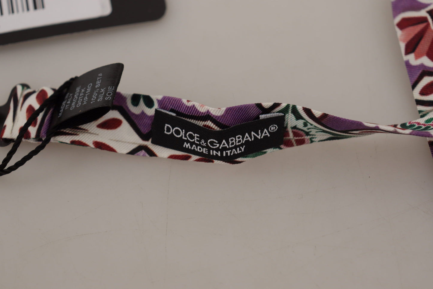 Dolce & Gabbana Multicolor Silk Bow Tie Elegant Accessory