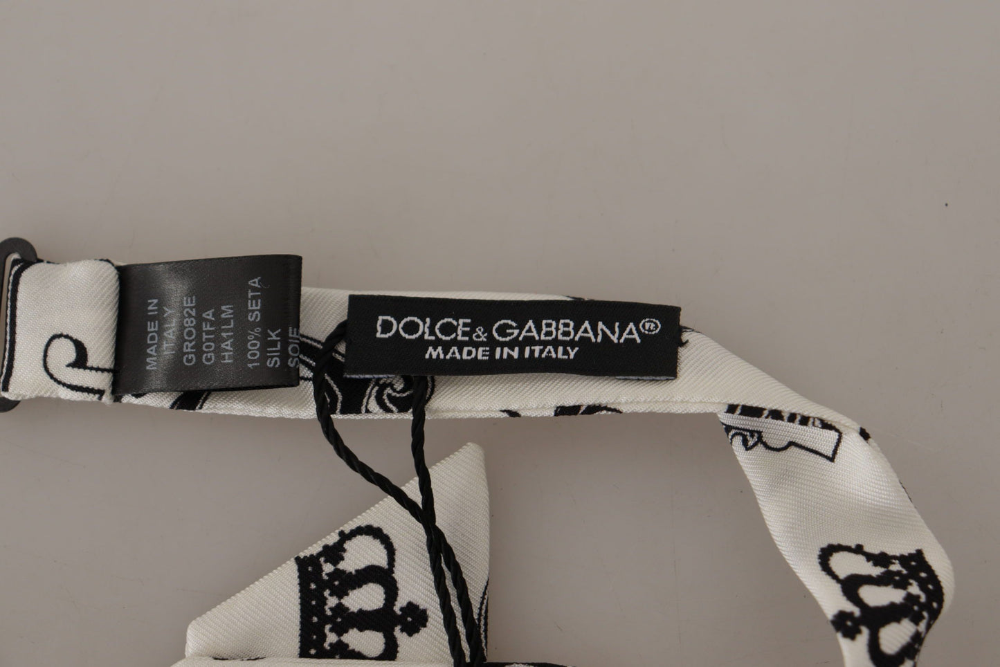 Dolce & Gabbana Elegant Silk Crown-Patterned Bow Tie