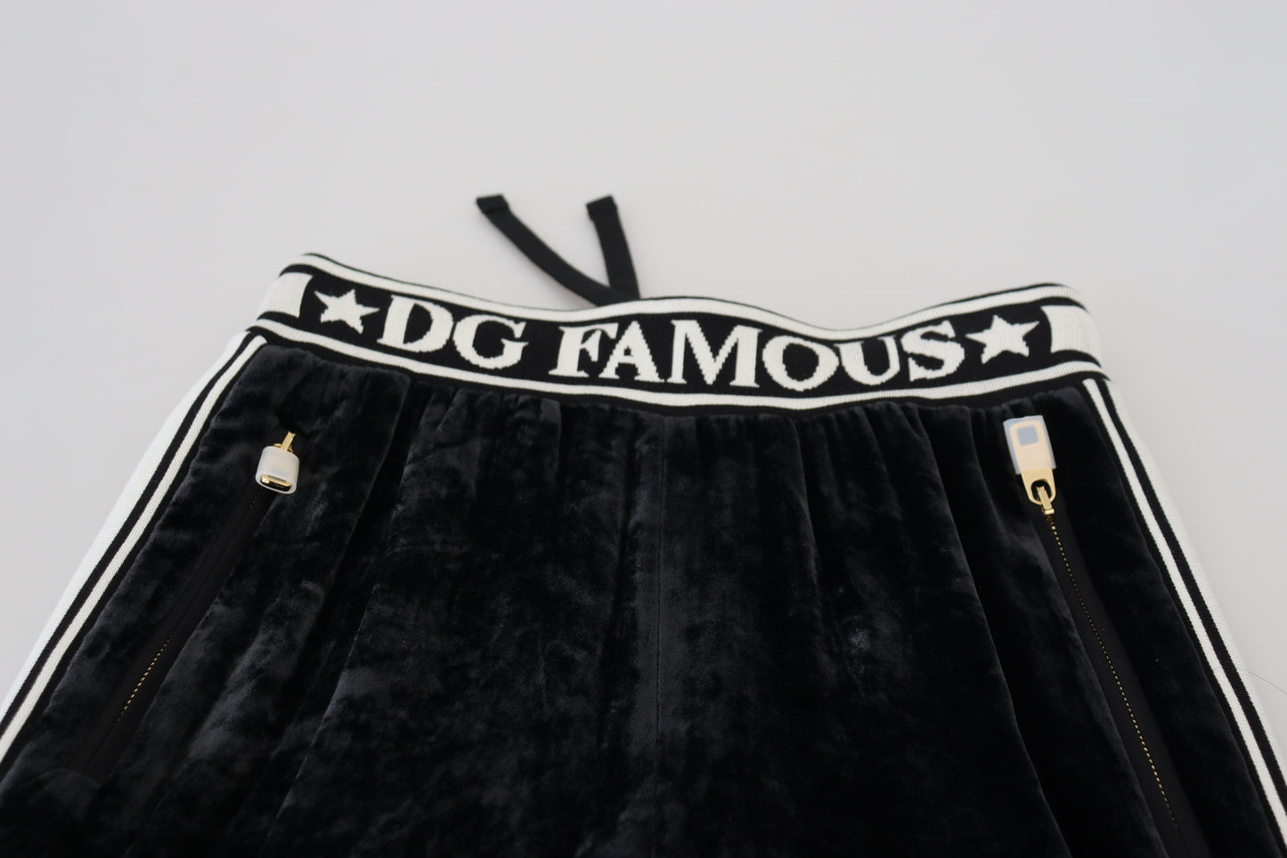 Dolce & Gabbana Elegant Velvet Pants - Timeless Black Luxury