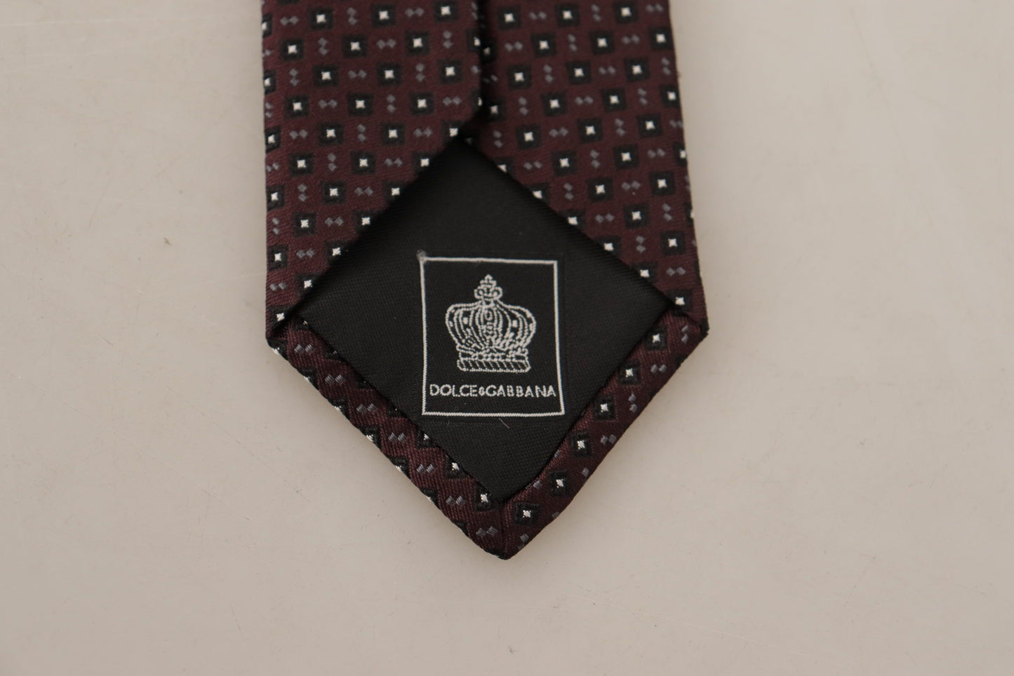Dolce & Gabbana Elegant Geometric Silk Bow Tie