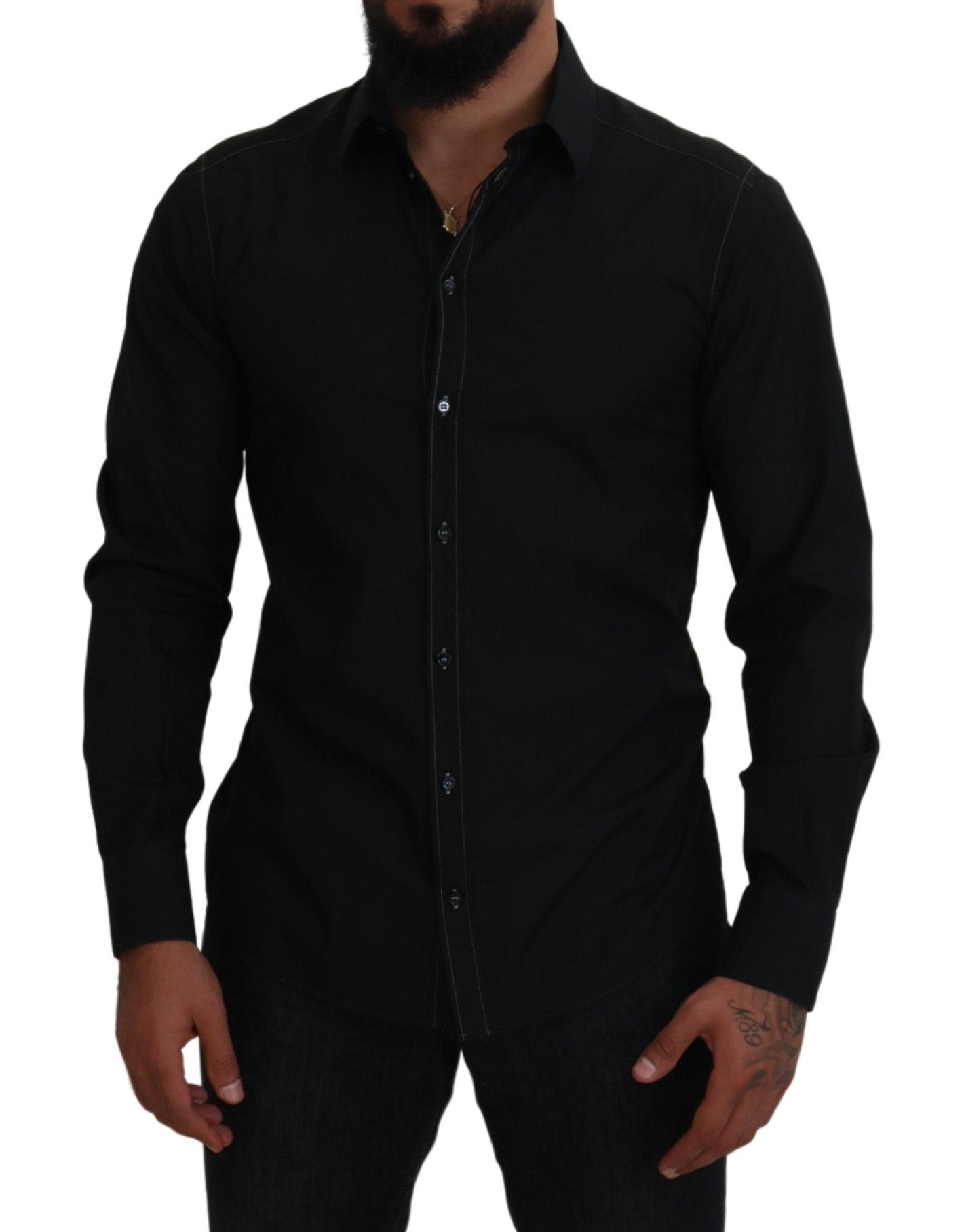 Dolce & Gabbana Elegant Black Formal Cotton Shirt