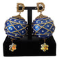 Dolce & Gabbana Elegant Dangling Crystal Christmas Ball Earrings