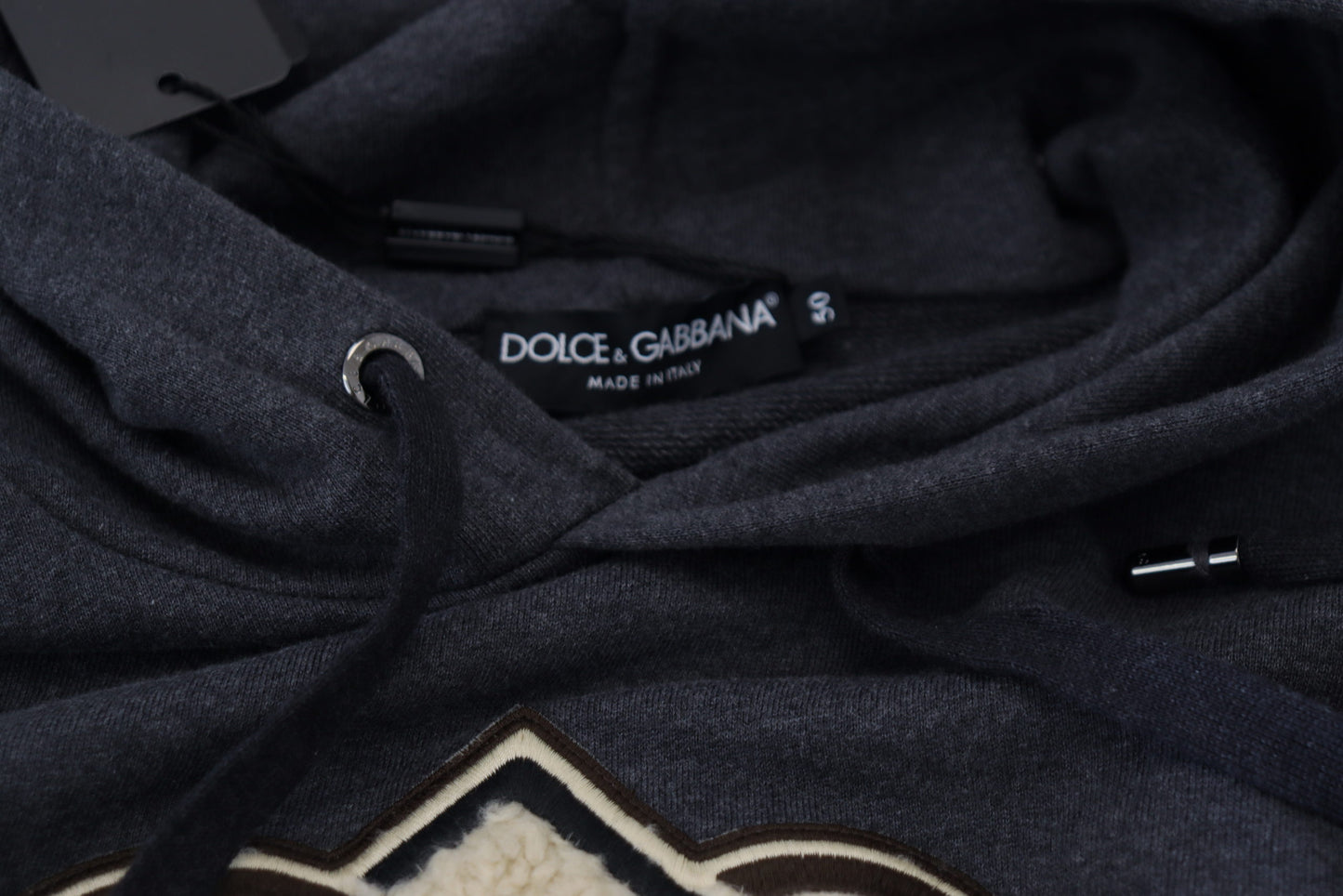 Dolce & Gabbana Elegant Grey Cotton Hooded Sweatshirt