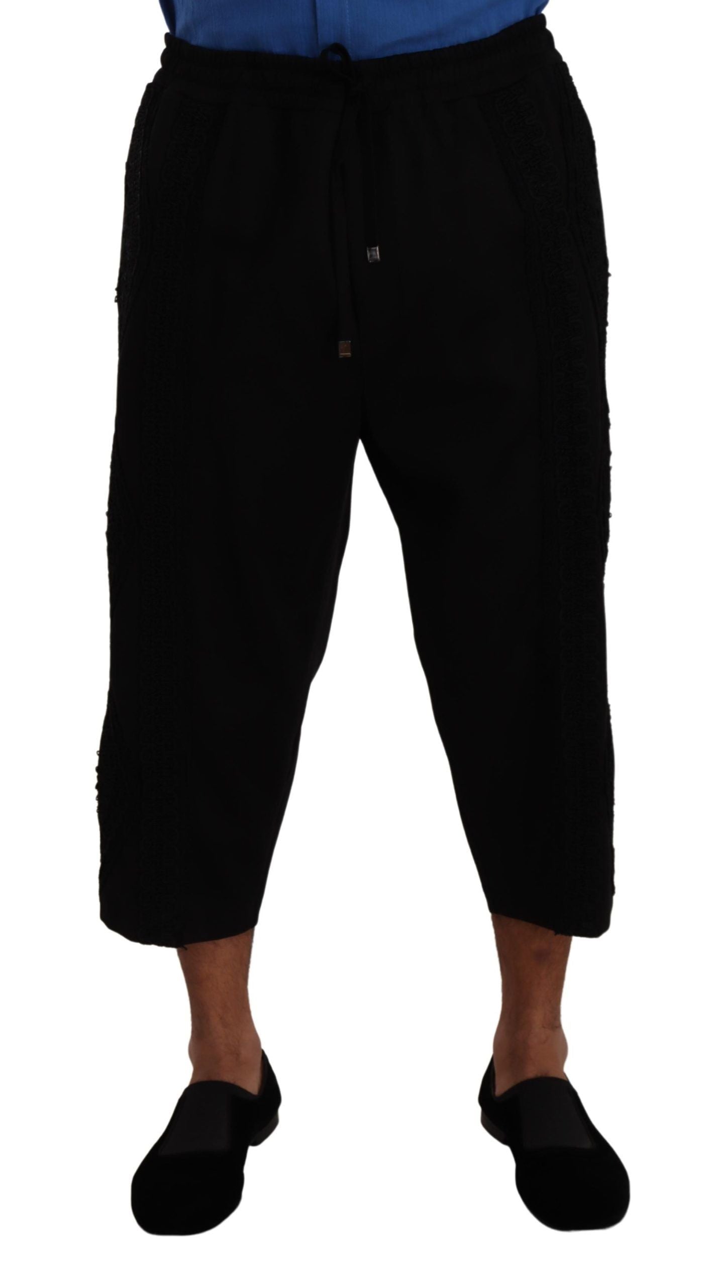 Dolce & Gabbana Elegant Black Cropped Torero Pants